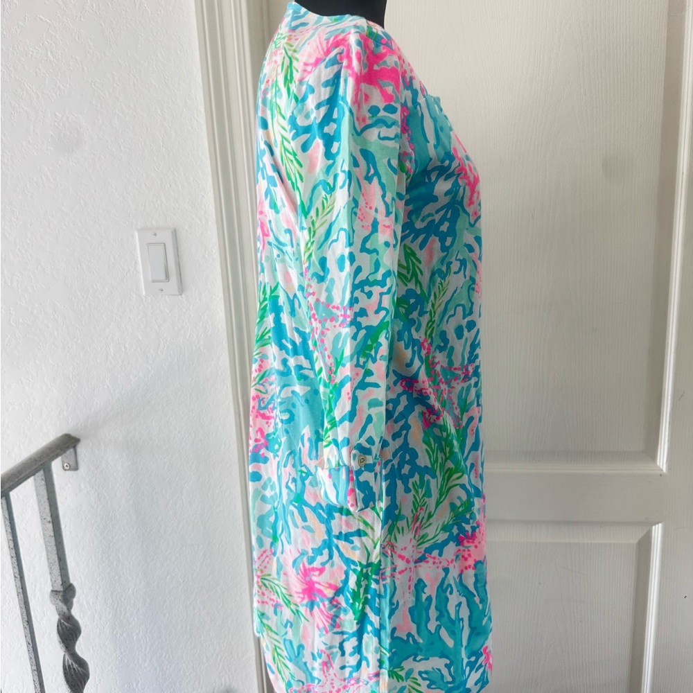 NWT Lilly Pulitzer Sz S Bailee Dress Multi Coral Bay Print - Picture 6 of 13
